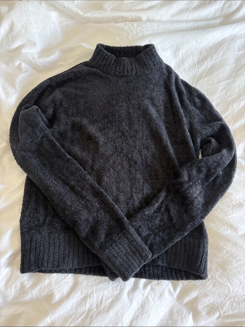 Spiritual Gangster Black Mock Neck Cozy Sweater